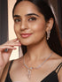 Dual Toned Gold Plated AD Studded Mango Design Luxe Statement Necklace Jewellery Set