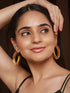 Anti-Tarnish Gold Plated Hammered Casual Hoop Earrings