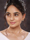 Gold Toned AD Studded Geometric Shaped Delicate Pendant Jewellery Set