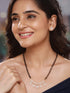 Dual Toned Black Beads CZ Studded Designer Contemporary Mangalsutra Jewellery Set