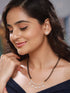 Dual Toned Black Beads CZ Studded Designer Contemporary Mangalsutra Jewellery Set