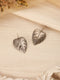 Oxidised Silver Lookalike Leaf Shaped Tribal Lightweight Fishhook Earrings