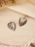 Oxidised Silver Lookalike Leaf Shaped Tribal Lightweight Fishhook Earrings