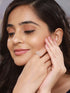 Gold Toned AD Studded Minimal Engagement Solitaire Finger Ring