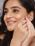 SARAF TRENDZ Silver Plated CZ-Studded Adjustable Finger Ring