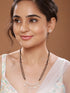 Dual Toned Black Beads CZ Studded Designer Contemporary Mangalsutra Jewellery Set