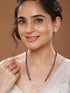 Dual Toned Black Beads CZ Studded Designer Contemporary Mangalsutra Jewellery Set