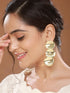 Anti-Tarnish Gold Plated Hammered Statement Dropdown Earrings