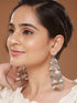 Anti-Tarnish Silver Plated Circular Drop Earrings