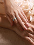 SARAF TRENDZ Anti-tarnish Silver Plated American Diamond-Studded Finger Ring