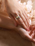 SARAF TRENDZ Silver Plated CZ-Studded Adjustable Finger Ring