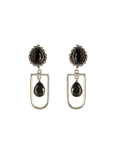 Oxidised Silver Lookalike designer Dailywear Dangling Earrings
