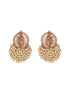 Gold Plated Perarls Beaded Shri krishna Designer large Studds earring