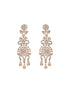 Gold Toned AD Zircon Studded Designer Chandelier Statement Earrings