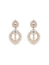 Gold Toned AD Zircon Studded Pearl Beaded Designer Chandbali earrings