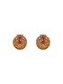 Gold plated Red Stone Studded Minimal Temple Choker jeellery Studds