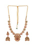 Elegant Gold Plated Floral Necklace Jewellery Set with Matching Earrings