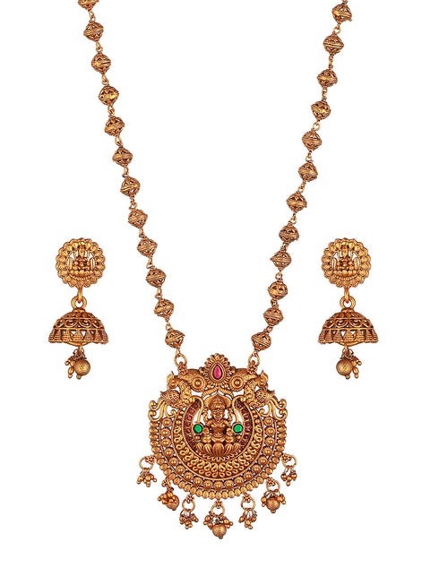 Gold Plated lakshmiji Temple Maala