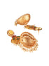 Gold Toned Pearl Beaded Fusion Statement Lightweight Designer Jhumka Earrings