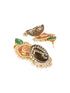 Dual Toned Gold & Oxidised Pearl Beaded Designer Lightweight Large Jhumka Earrings