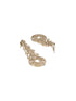 Silver Toned AD Zircon Studded Designer Spiral Long Earrings