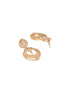 Gold Toned AD Zircon Studded Pearl Beaded Designer Chandbali earrings