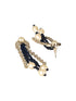 Silver Rhodium Plated Blue & White Pearls Multilayered Designer Maala Jewellery Set