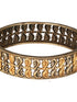 Silver Oxidised Dual Toned Filigree Openable Kada Bangle Bracelet