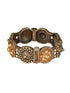 Silver Oxidised Dual Toned Boho Style Adjustable Kada Bangle Bracelet