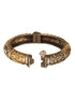 Silver Dual Toned Oxidised Filigree Minimal Stacks Bangle Kada Bracelet