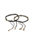 Combo of 2 Silver oxidised Charms beaded Thread Tie Up payal Anklet