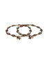 Set of 2 Silver Oxidised Red Ruby Studded Minimal Dailywear Anklet Payal