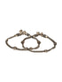 Set of 2 Oxidised Silver Lookalike Minimal Dailywear Anklet Payal