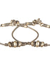 Set of 2 Silver Oxidised Balls Minimal Dailywear Anklet Payal