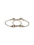 Set of 2 Silver Oxidised Balls Minimal Dailywear Anklet Payal