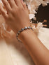Silver Oxidised Toned Combo Floral & Butterfly Motif Minimal Dailywear Stackable Bracelet
