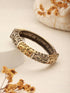 Silver Dual Toned Oxidised Filigree Minimal Stacks Bangle Kada Bracelet