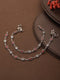 Set of 2 Silver Oxidised Red Ruby Studded Minimal Dailywear Anklet Payal