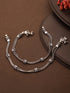 Set of 2 Oxidised Silver Lookalike Minimal Dailywear Anklet Payal