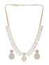 Gold Toned AD Studded Floral Drop Minimal Jewellery Set