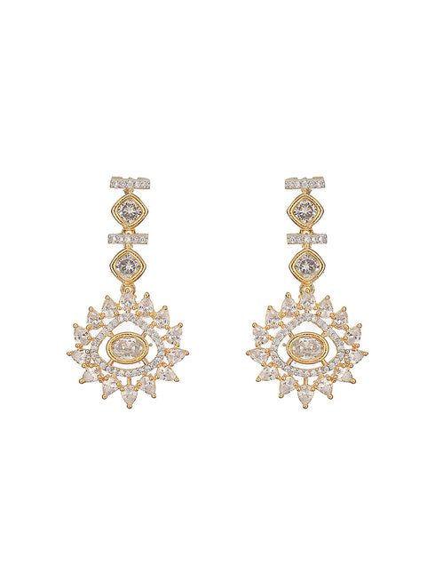 Gold Toned AD Studded Star Shaped Minimal Jewellery Set