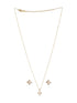 Anti-Tarnish Gold Toned Faux Pearl Star Shaped Minimal Pendant Jewellery Set