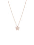 Anti-Tarnish Rose Gold Toned Faux Pearl Butterfly Minimal Chain Pendant Jewellery Set