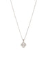 Anti-Tarnish Rhodium Plated AD Studded Minimal Floral Pendant Jewellery Set