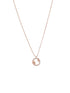 Anti-Tarnish Rose Gold Plated AD Studded Minimal Circular Floral Pendant Jewellery Set