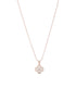 Anti-Tarnish Rose Gold Plated Faux Pearl & AD Embellished Floral Pendant ChainJewellery Set