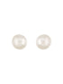 Anti-Tarnish Rhodium Toned Button Pearls Of 16mm Dailywear Studds Earrings