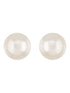 Anti-Tarnish Rhodium Toned 26 mm Round Button Pearls Large Studds Earrings
