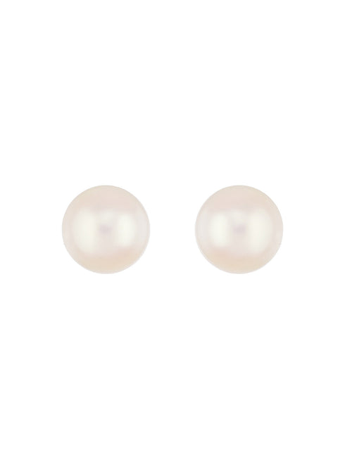 Anti-Tarnish Gold Toned Round Pearl Studds 16 mm Studds Earrings