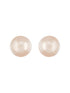Anti-Tarnish Rose Toned Round Button Pearl Of 20mm Studds Earrings